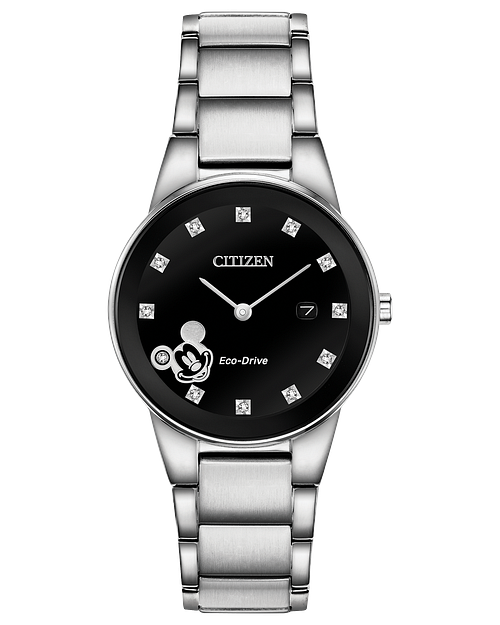 Citizen Mickey Mouse Ladies Eco Drive Black Dial Watch CITIZEN